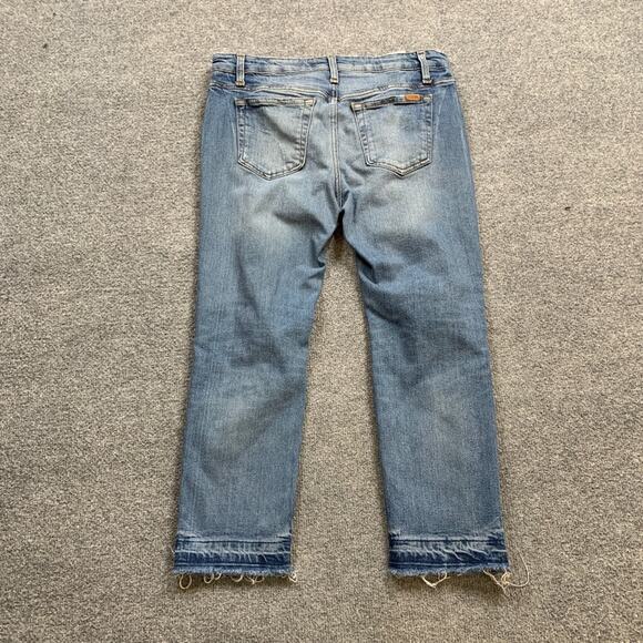 Joes Jeans Womens 27 Denim The Billie Crop Boyfriend Heavily Distressed Raw Hem - Picture 10 of 12